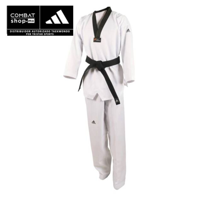 Adidas Dobok Adi-Start (Blanco/Negro) con logo anterior