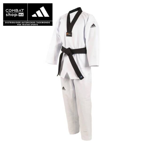 Adidas Dobok Adi-Champ III (Blanco/Negro) con logo anterior